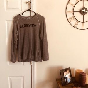 glossier sweatshirt